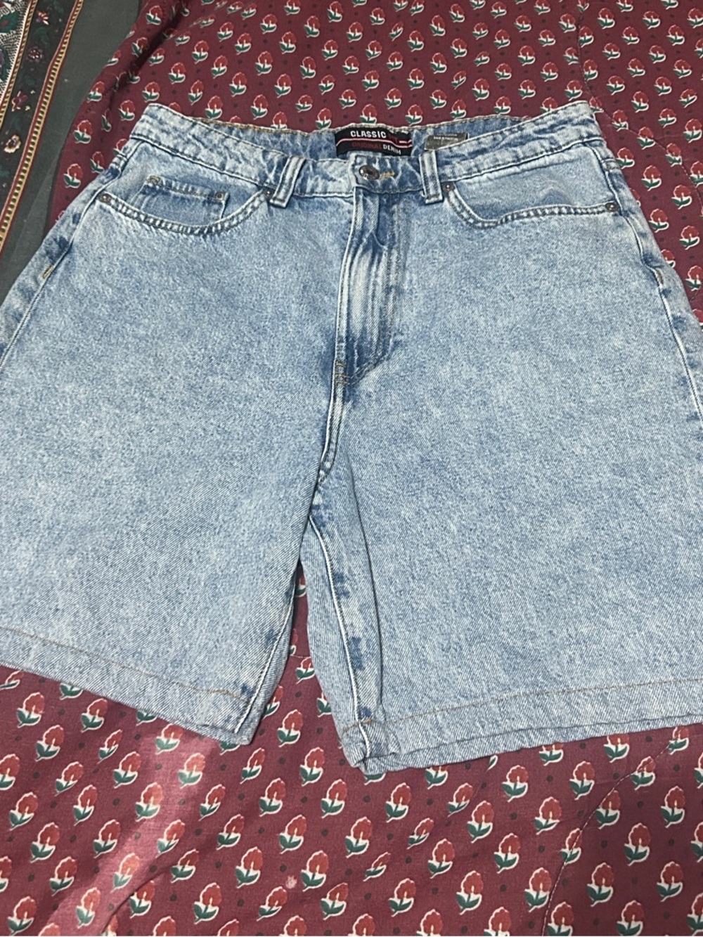 Classic Light Blue Men's Denim Jean Shorts